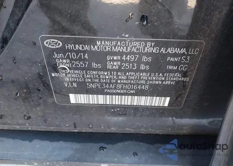 2015 Hyundai Sonata Limited from USA, damaged, VIN 5NPE34AF8FH016448